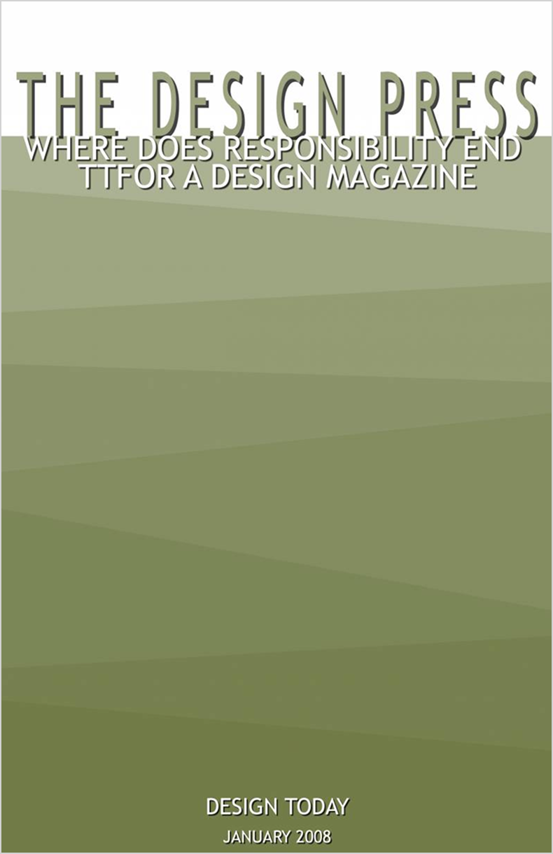 Write up about the responsibility of a design magazine: aniket bhagwat